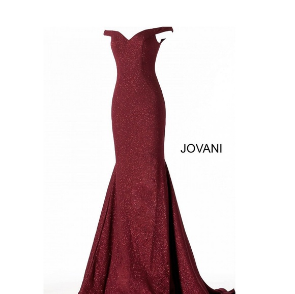 Jovani Off Shoulder Mermaid Gown - Picture 3 of 3